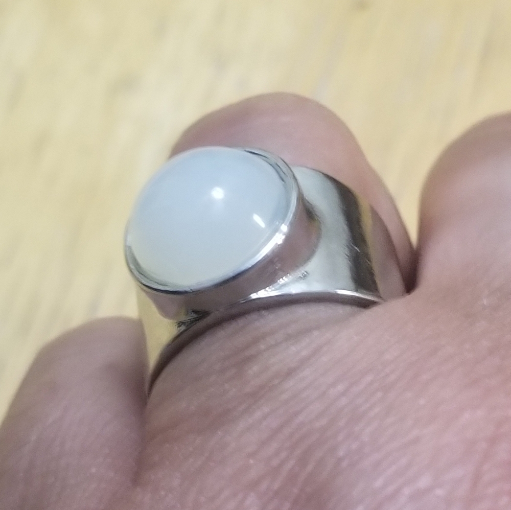 Moonstone silver ring. - Picture 4 of 6